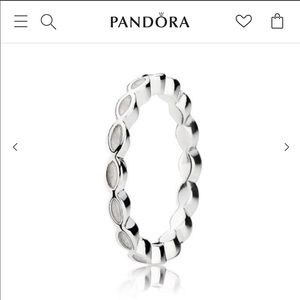 Pandora better together pink enamel stackable ring